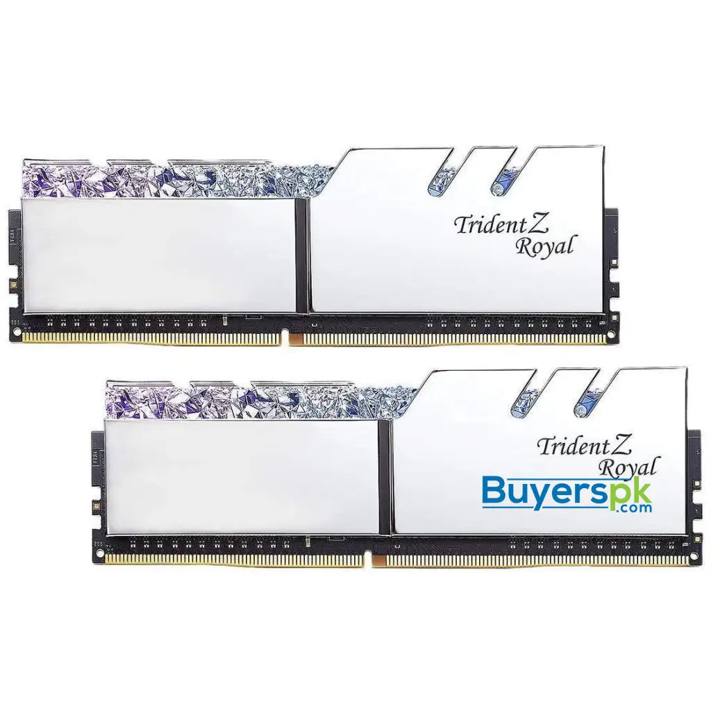 G.SKILL Trident Z Royal RGB 32GB (2x16GB) 288-Pin DDR4 3000 MHz - Silver F4-3000C16D-32GTRS - RAM G.SKILL Trident Z Royal RGB 32GB (2x16GB) 288-Pin DDR4 3000 MHz - Silver F4-3000C16D-32GTRS - RAM
